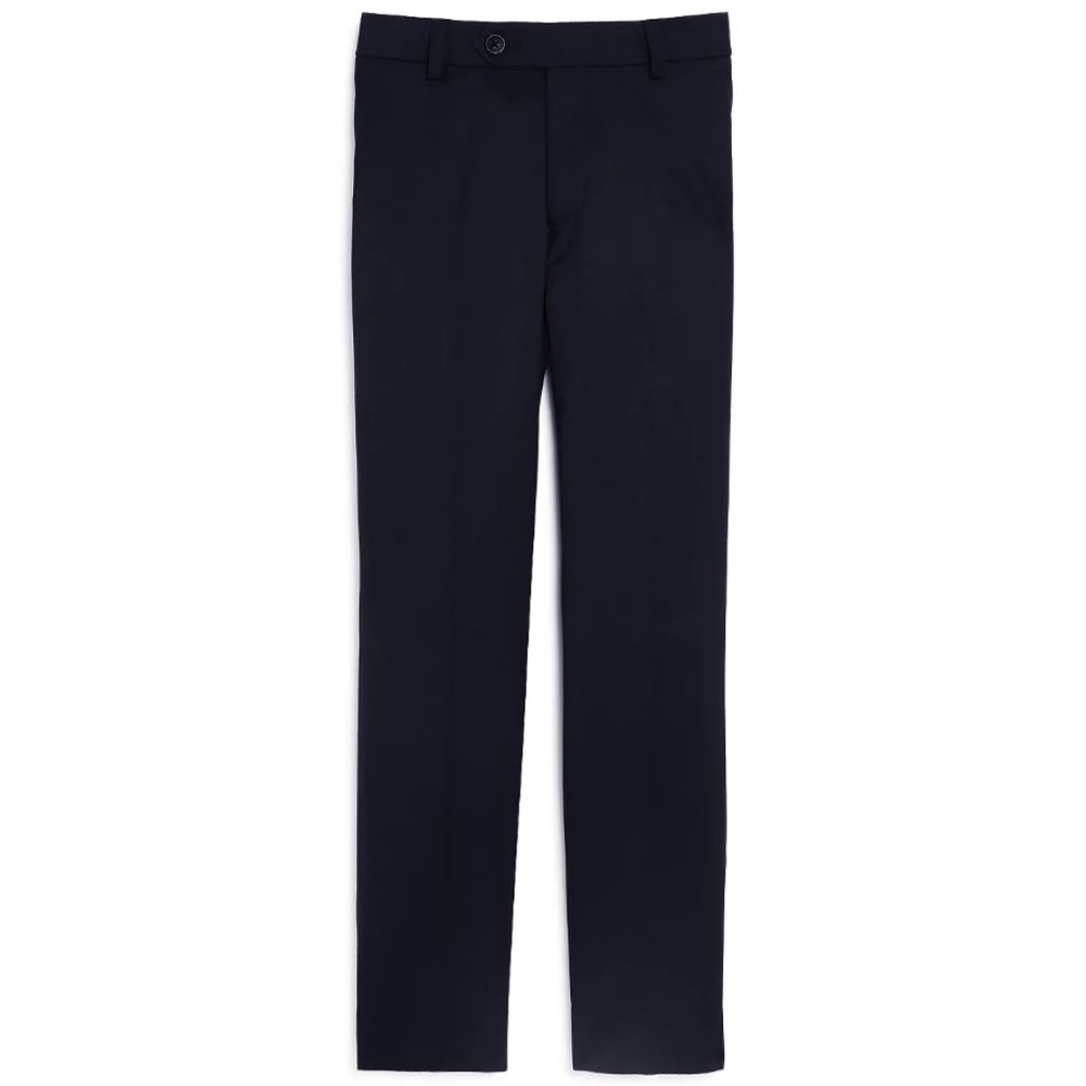 NEW Michael Kors Big Kid Wool Navy Zipper Pocket Button Back Dress Pant